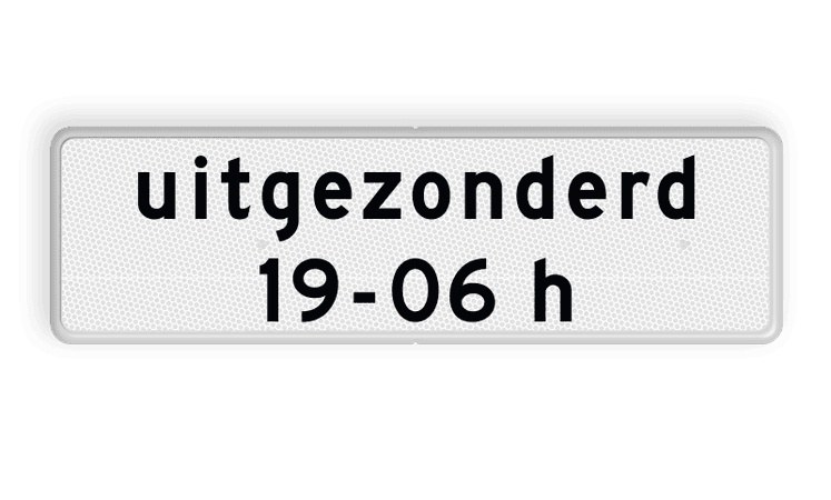 Verkeersbord RVV OB203p - Onderbord - Geldt alleen voor periode