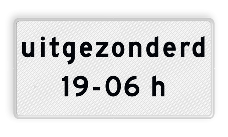 Verkeersbord RVV OB203p - Onderbord - Geldt alleen voor periode