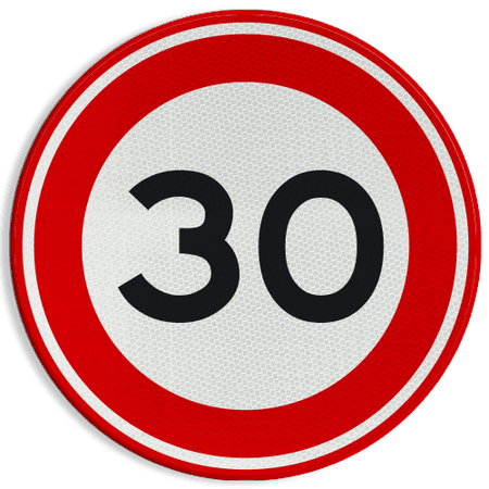 Verkeersbord RVV A01-030 - Maximum snelheid 30 km/h