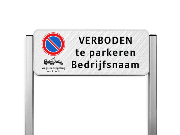 Parkeerplaatsbord unit TS3 - E01 + wsr + eigen tekst