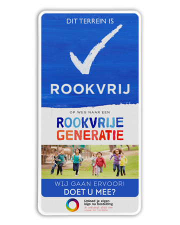 Informatiebord ROOKVRIJE GENERATIE met logo en foto