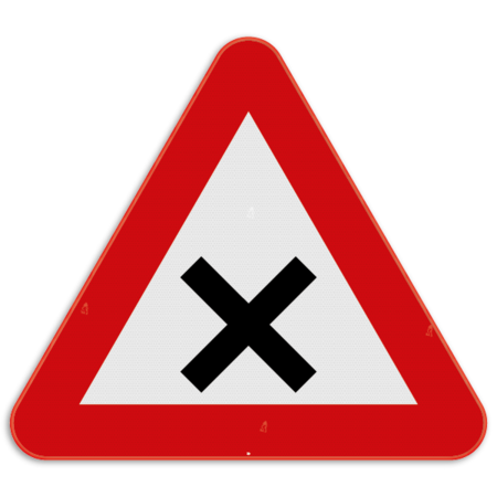 Verkeersbord SB250 B17 - Kruispunt waar de voorrang van rechts geldt