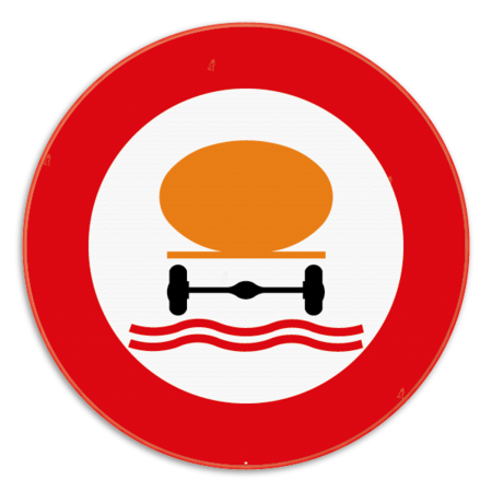 Panneau SB250 - C24c - Accès interdit aux conducteurs de véhicules transportant les marchandises dangereuses de nature à polluer les eaux