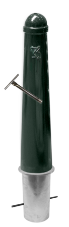 Poteau La Haye amovible - Ø164x750mm - RAL6012 - Logo de la ville inclus