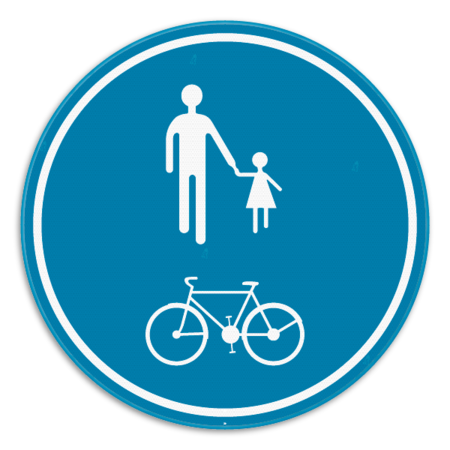 Panneau SB250 - D10 - Partie de la voie publique réservée aux piétons et cyclistes