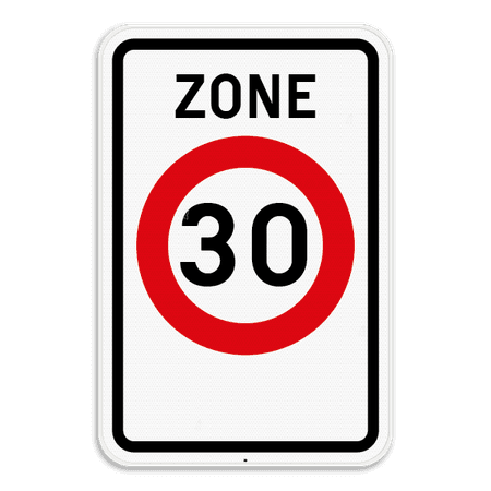 Verkeersbord SB250 F4a - Zone 30