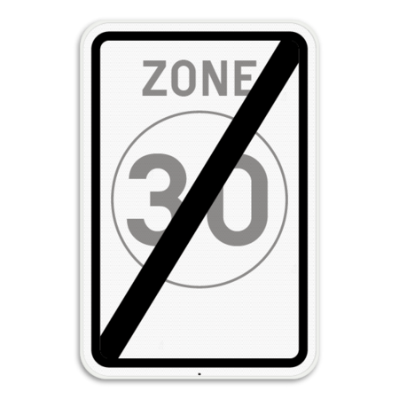 Verkeersbord SB250 F4b - Einde zone 30