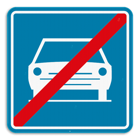 Verkeersbord SB250 F11 - Einde autoweg