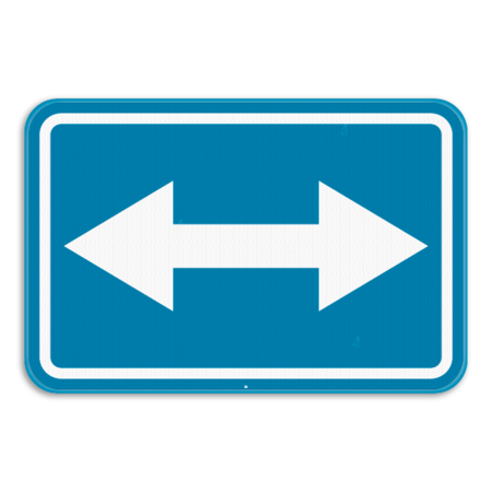 Panneau SB250 F21 - Passage autorisé à droite ou à gauche