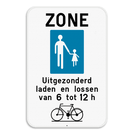 Verkeersbord SB250 F103 - Begin voetgangerszone