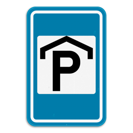 Verkeersbord SB250 F60 - Overdekte parking