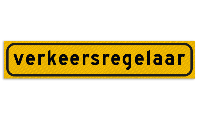 Autobord verkeersregelaar 500x100mm reflecterend geel FLUOR