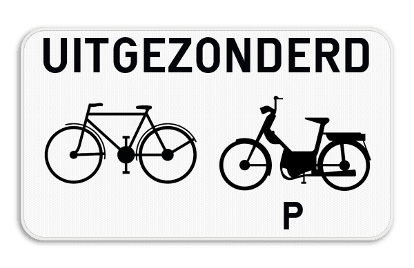 Verkeersbord SB250 M11 - Uitgezonderd fietsers en speed pedelecs