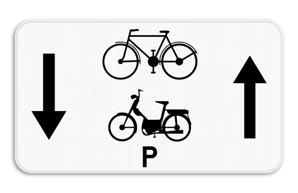 Panneau SB250 - M17 - Les cyclistes et les cyclomoteurs sont autorisés dans les deux sens