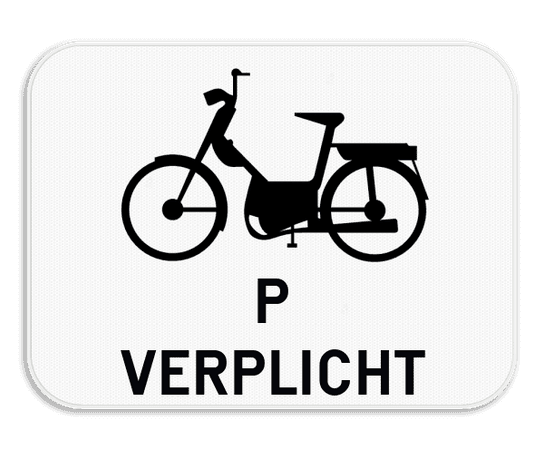 Verkeersbord SB250 M13 - Verplichting voor speed pedelecs