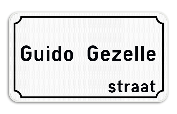 Straatnaambord België 4:2 - Klassieke rand