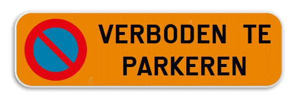 Parkeerplaats bord - Verboden te parkeren