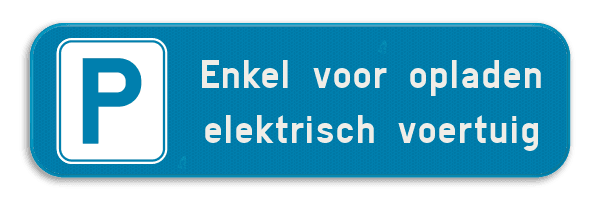 Parkeerplaats bord - Parking elektrisch voertuig