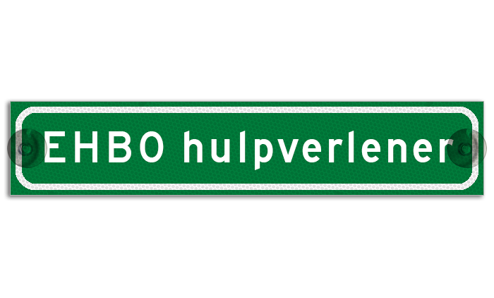 Autobord met zuignappen 500x100mm EHBO hulpverlener reflecterend