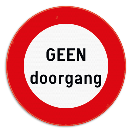 Verkeersbord C3 - GEEN doorgang