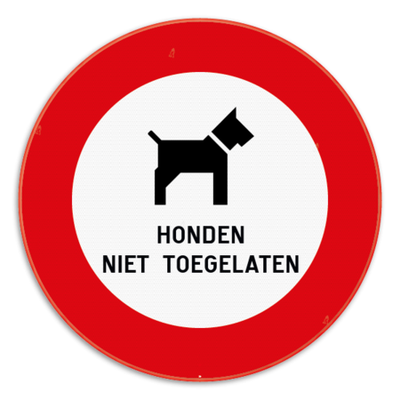 Verkeersbord - Honden niet toegelaten