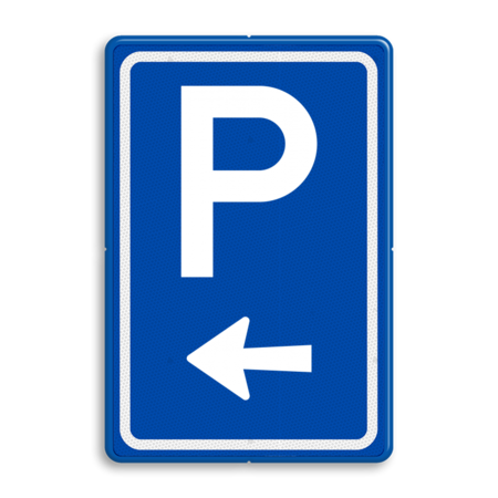 Verkeersbord RVV BW201l - Parkeerplaats linksaf - Reflecterend