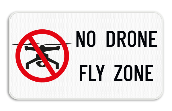 Verkeersbord - No drone fly zone