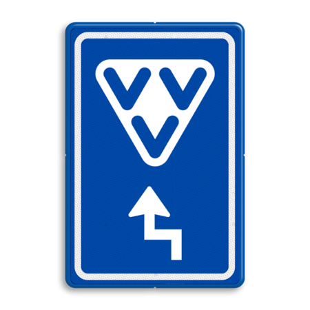 Verkeersbord RVV BW101 - VVV met aanpasbare pijlrichting