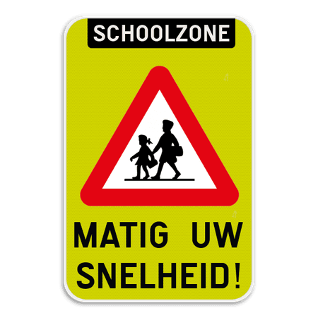 Verkeersbord - A23 - Matig uw snelheid!