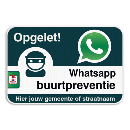 WABP WhatsAppbord met jouw straatnaam