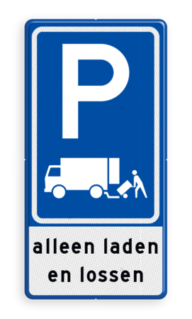 Verkeersbord RVV E07 Vrachtverkeer laden en lossen