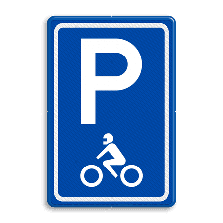 Verkeersbord RVV E08m - motor - Parkeerplaats motoren