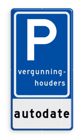 Verkeersbord RVV E09 - autodate - BT18