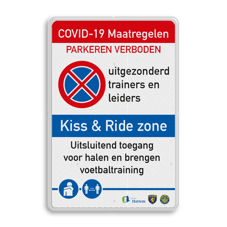 Veiligheidsbord - Kiss & Ride voetbaltraining