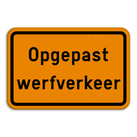 Verkeersbord SB250 F39 - Opgepast werfverkeer