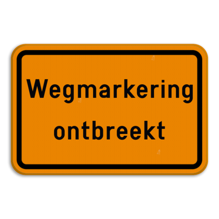 Verkeersbord SB250 F39 - Wegmarkering ontbreekt