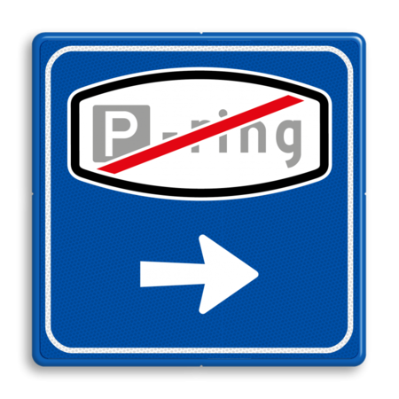 Verkeersbord RVV BW205e - Einde Parkeerringverwijzing