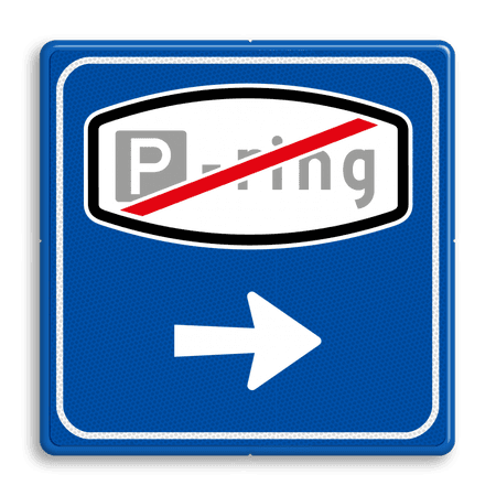 Verkeersbord RVV BW205e - Einde Parkeerringverwijzing