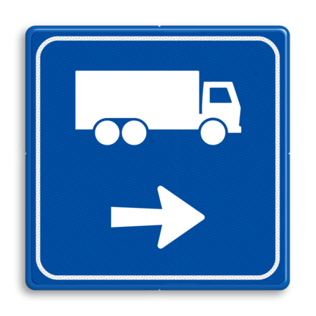 Verkeersbord - Routeverwijzing Vrachtwagen - reflecterend