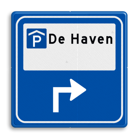 Verkeersbord - Parkeerplaatsverwijzing overdekt