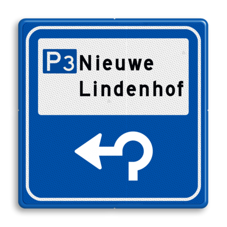 Verkeersbord - Parkeerplaatsverwijzing met nummer