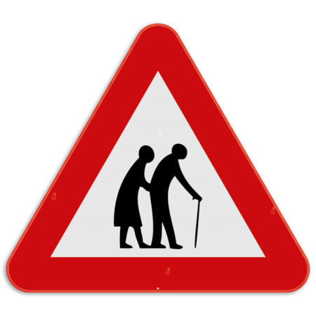 Verkeersbord SB250 - Overstekende ouderen