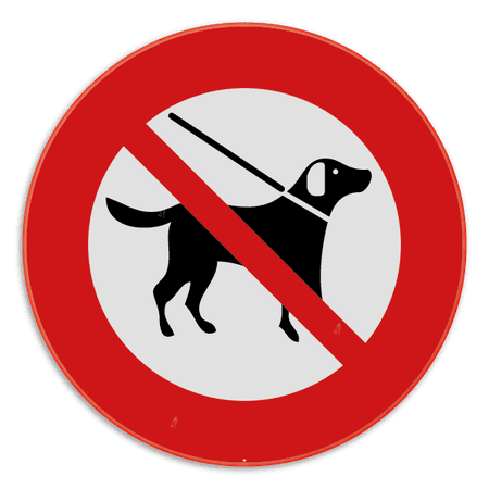 Panneau de signalisation - Chiens interdits