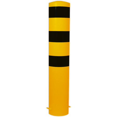 Poteau de protection Ø273x2000mm avec fixation dans le sol - galvanisé ou jaune/noir