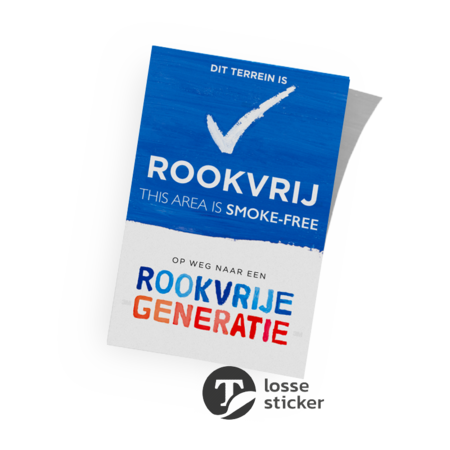 Sticker reflecterend - Rookvrije Generatie + logo