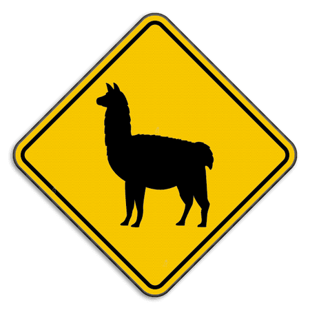 Verkeersbord Lama