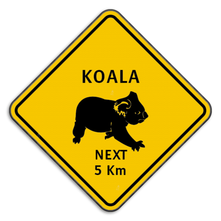 Panneau de signalisation Australien - Koala