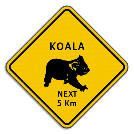 Verkeersbord Australië - Koala