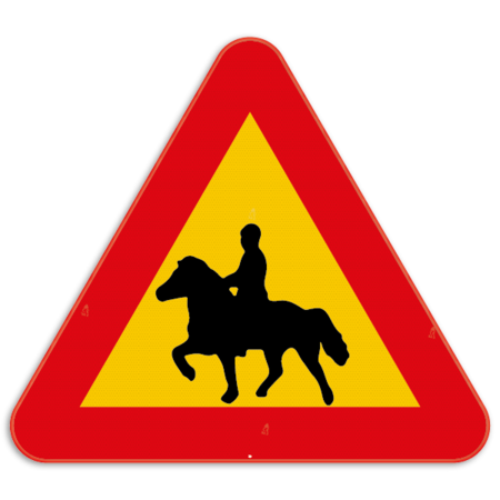 Panneau de signalisation Suédois - Cavalier