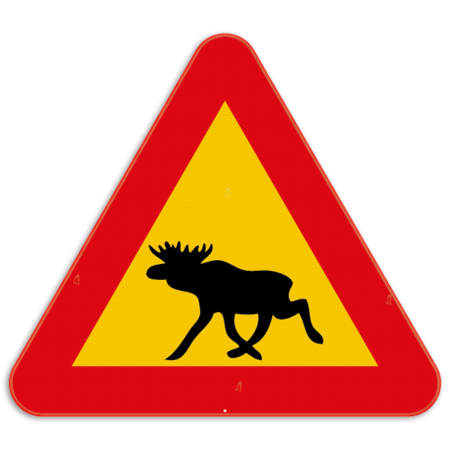 Panneau de signalisation Suédois - Élan